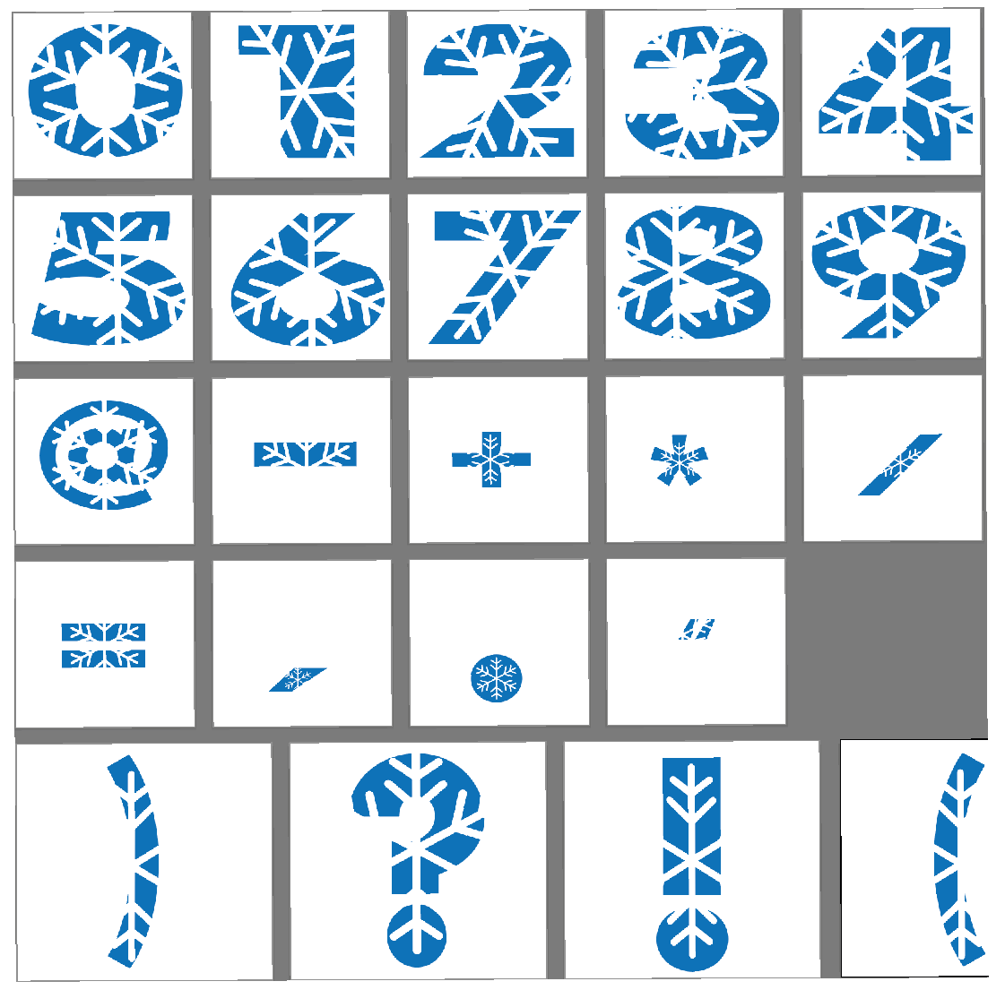 Merry Christmas&Happy New Year Alphabet, 75 png files(zip), 300 DPI, transparent background