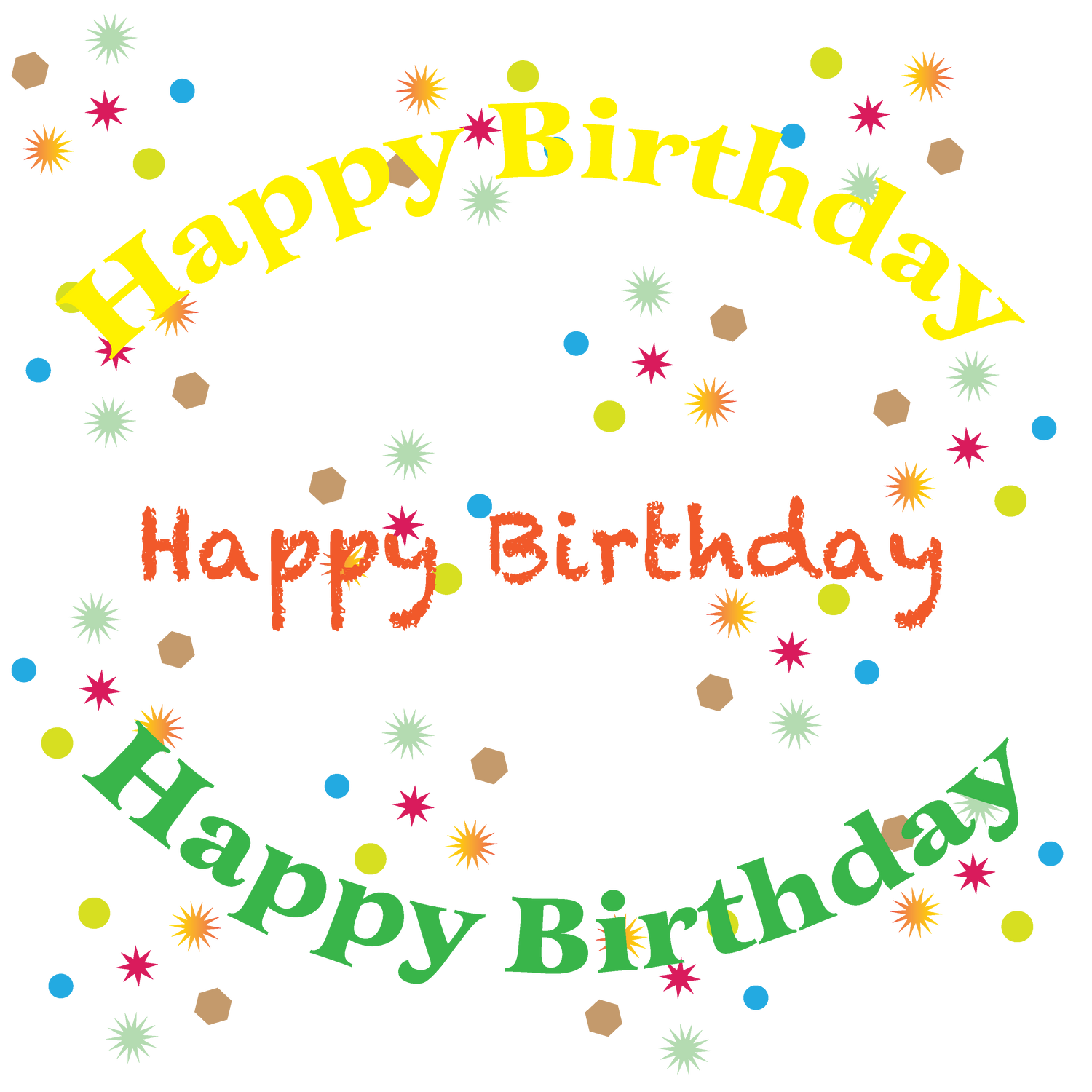 Happy Birthday, for cutting
