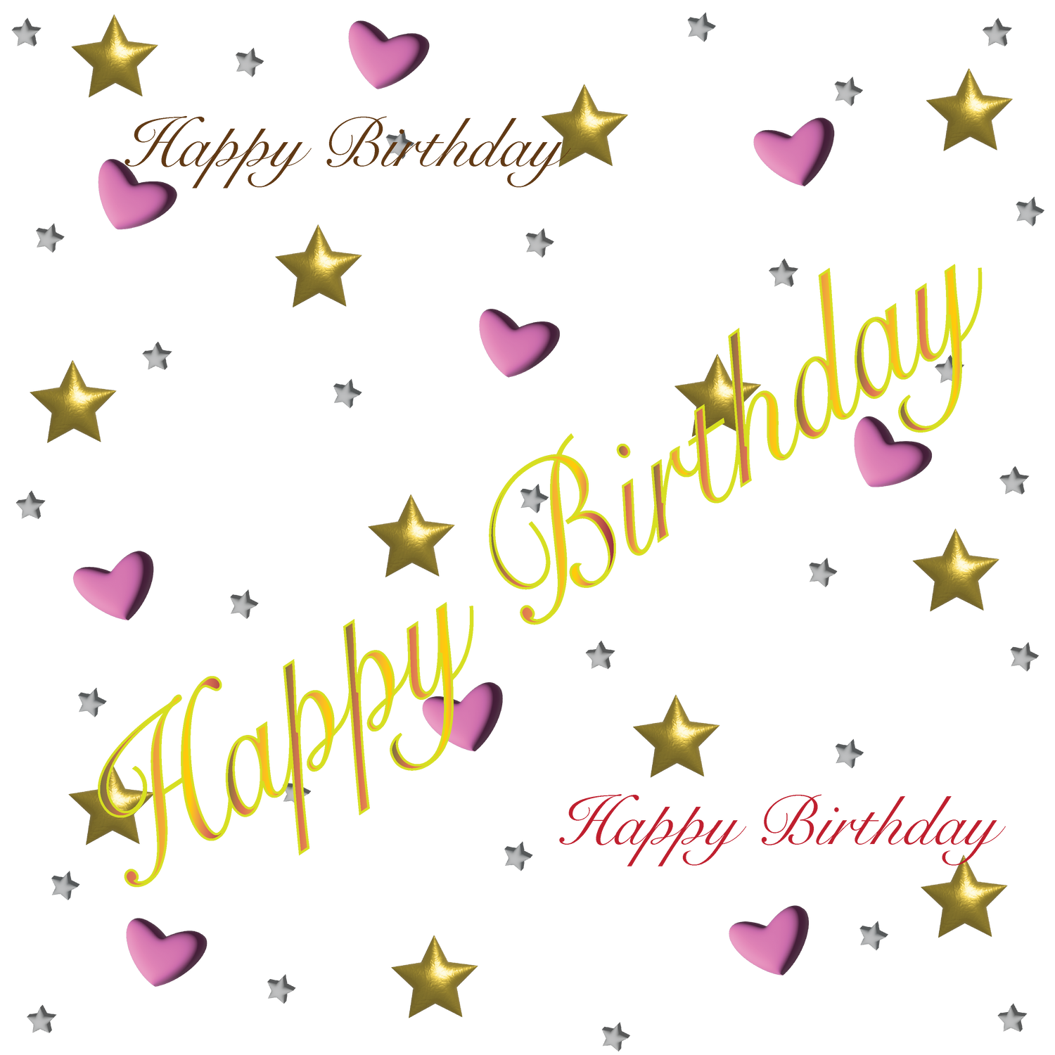 Happy Birthday, for printing