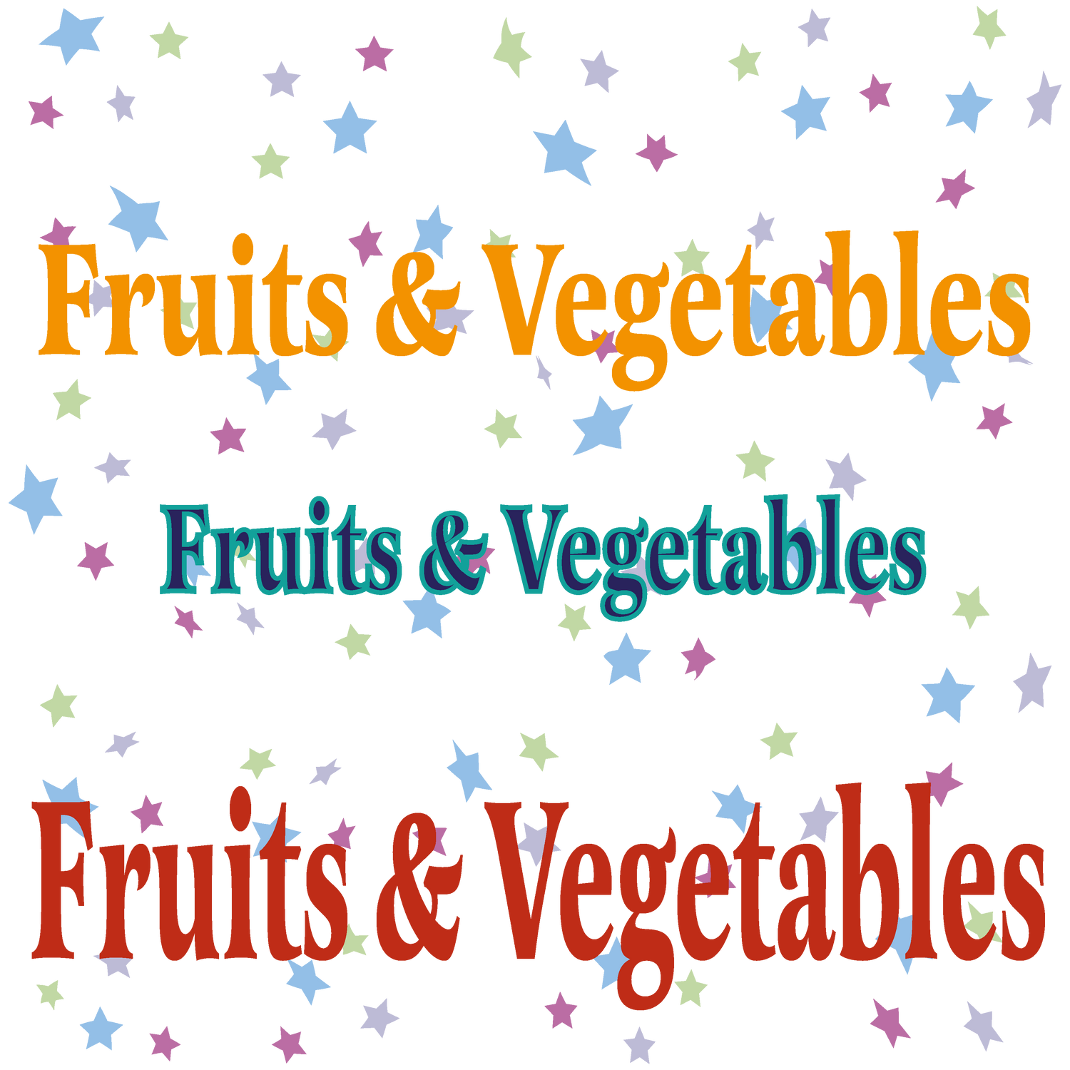 Fruits & Vegetables , for embroidery