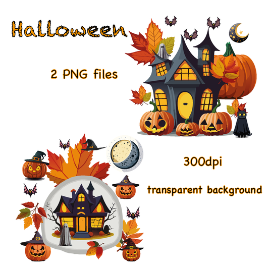 Halloween, t-shirt, 2 png files(zip), 300 DPI, transparent background