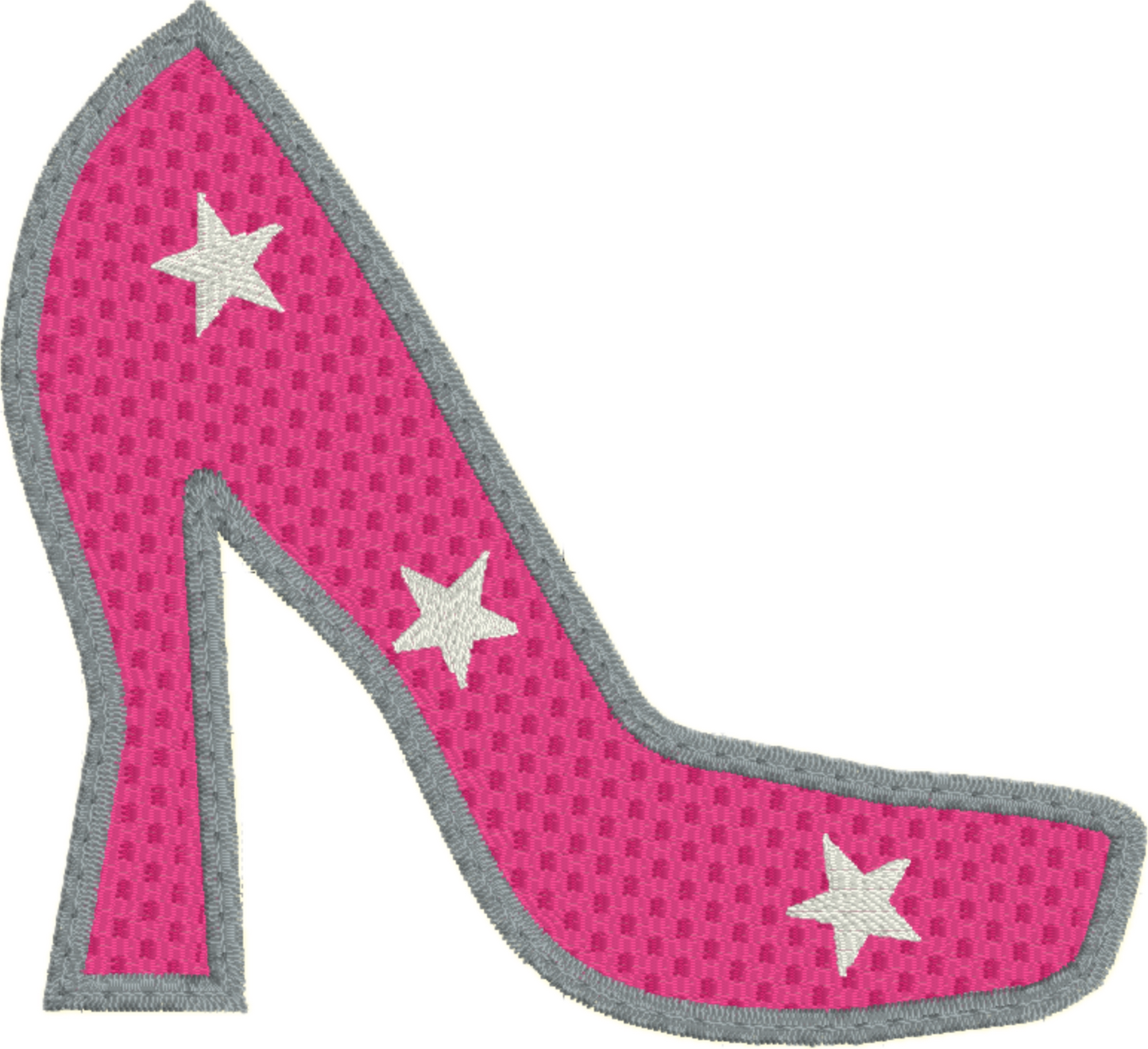 Pink shoes. PES, DST, EXP, HUS, JEF, VP3, XXX, TAP