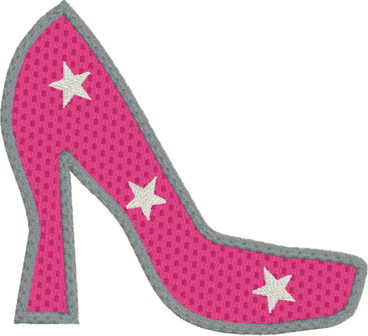 Pink shoes. PES, DST, EXP, HUS, JEF, VP3, XXX, TAP