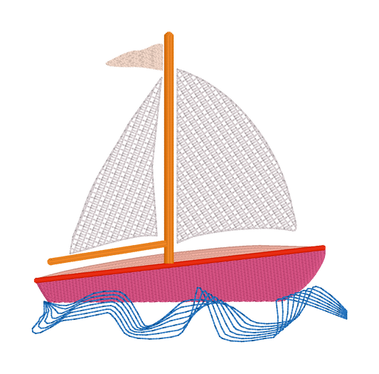 Sailboat. HUS,SEW,VP3,TAP,PES,JEF,EXP,DST