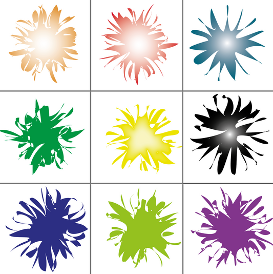 Paint brush, 9 png files(zip), 300 DPI, transparent background