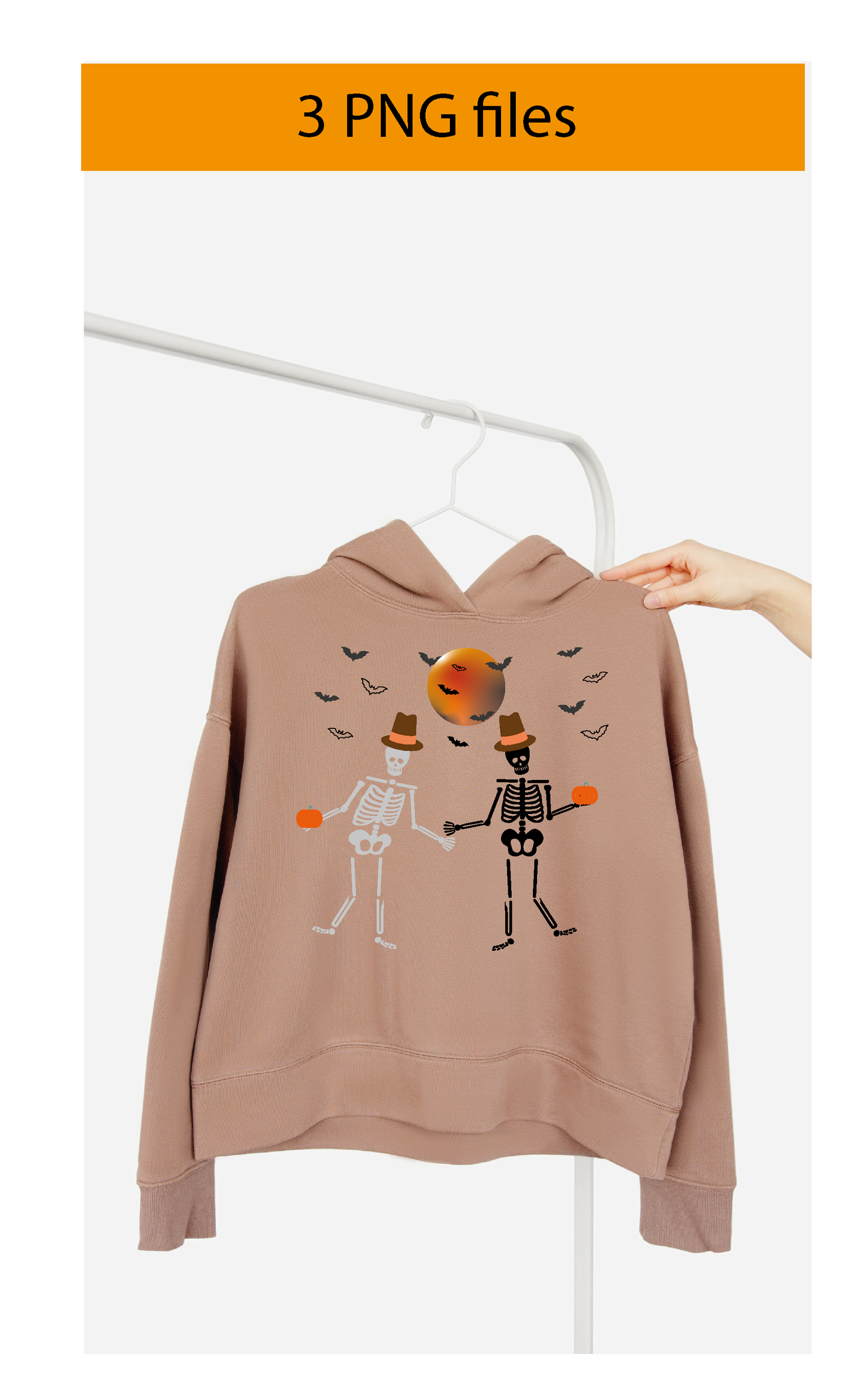Halloween, t-shirt, 3 png files(zip), 300 DPI, transparent background