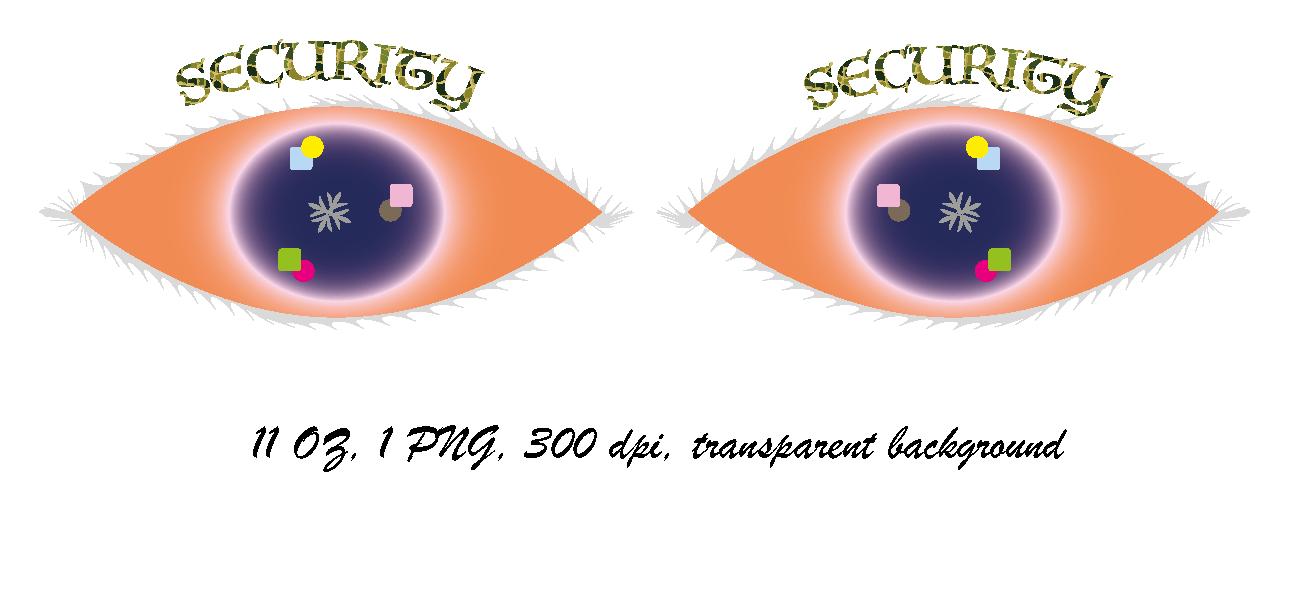 Security , 11 oz, 1 png files, 300 DPI, transparent background