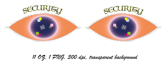 Security , 11 oz, 1 png files, 300 DPI, transparent background