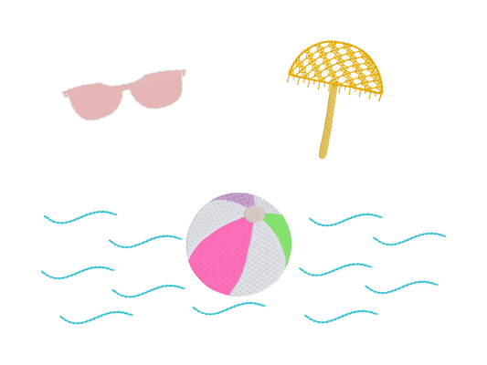 Beach. HUS,SEW,VP3,TAP,PES,JEF,EXP,DST